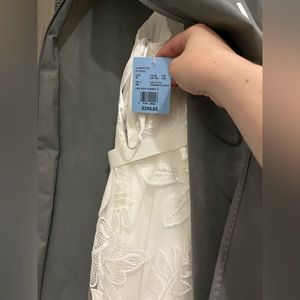 David’s bridal high-neck halter sheath